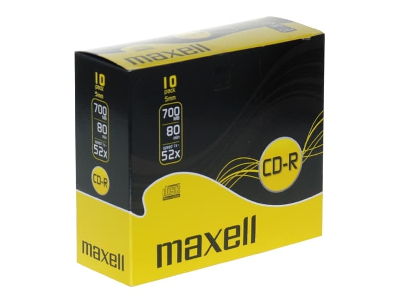 Maxell MAX-CRD19SC, 52X, CD-R, 700 MB, 10 styck