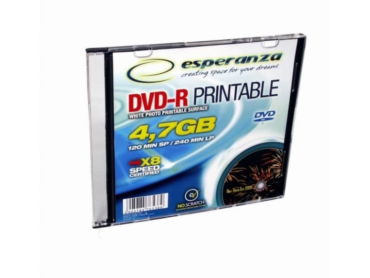 Esperanza 1304, 4,7 GB, DVD-R, 120 mm, 1 stykker, 16x, Tynn boks