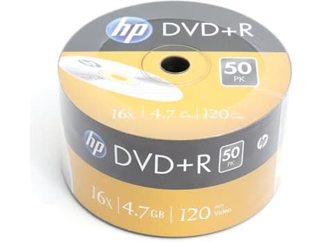 HP DVD+R 4.7 GB 16x 50 kpl (HP1650S+)