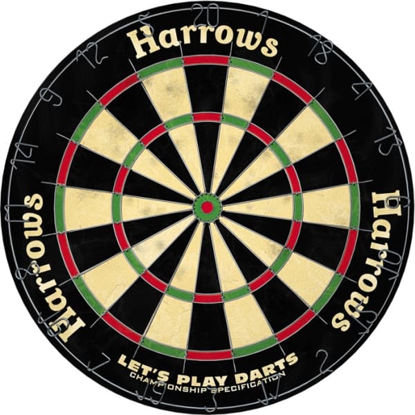 Harrows Darts Lets Play Darts, Bristle, Voksne, Svart, Grønn, Rød, Gult, 6 stykker