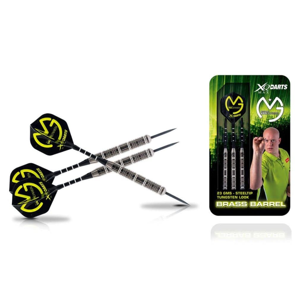 XQmax Darts MvG 23 g messing sort og grøn QD7000650