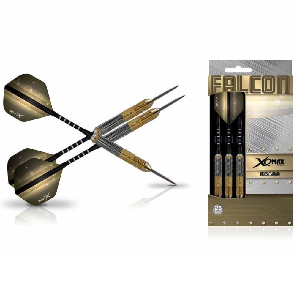 XQmax Darts dartsæt Falcon 3 stk. 25 g i messingstål QD1103180