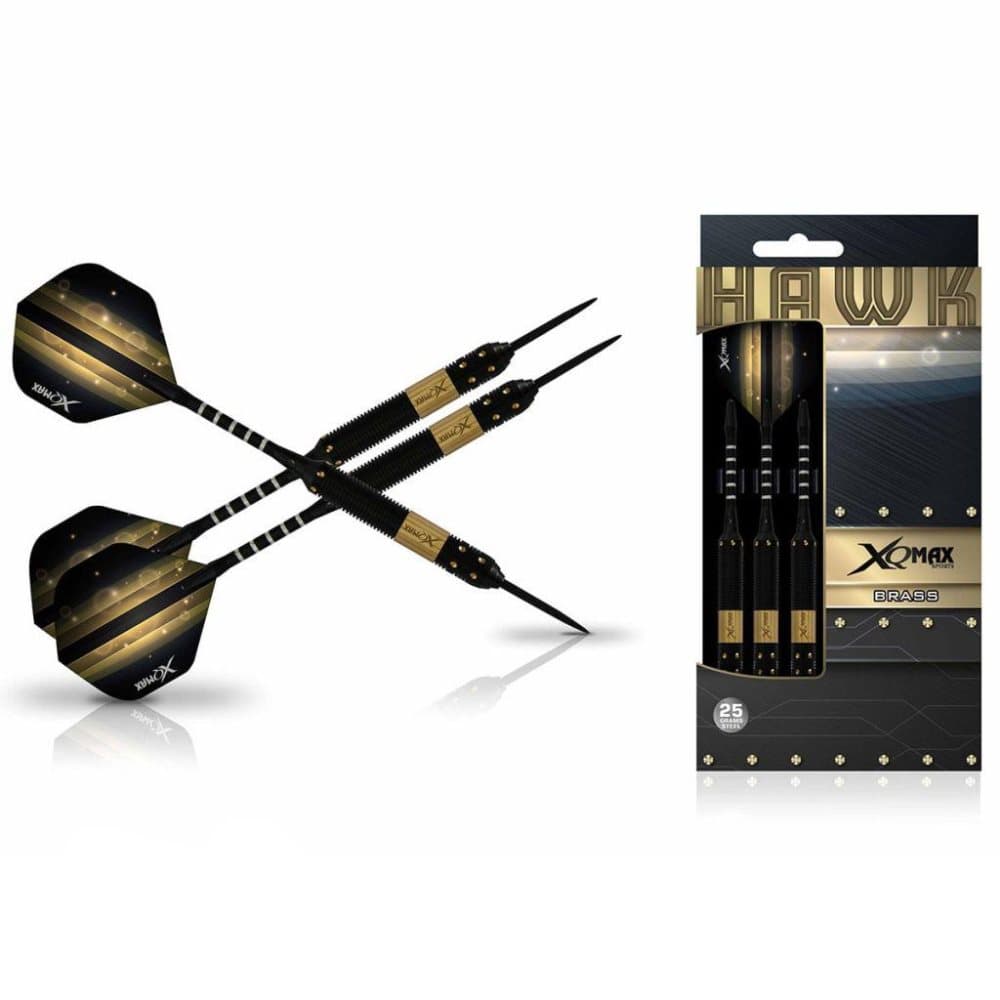 XQmax Darts dartsæt Hawk 3 stk. 25 g i messing og stål QD1103150