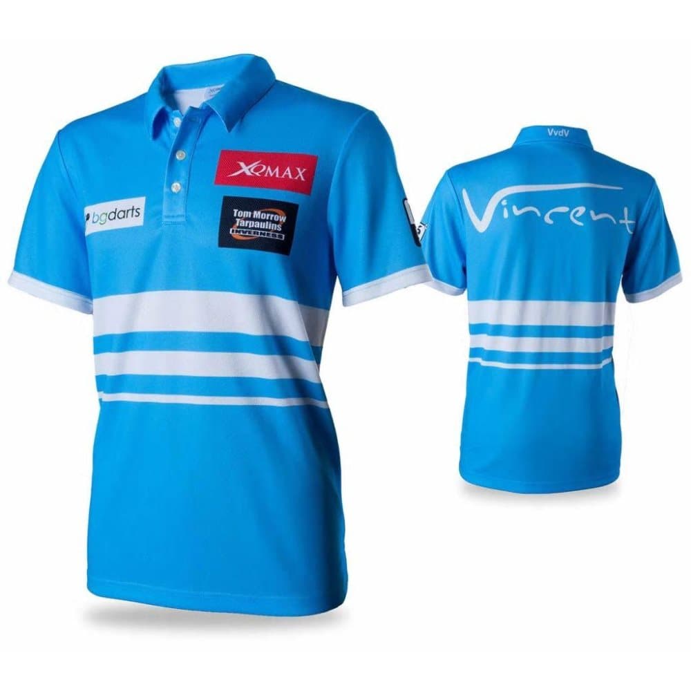 XQmax Darts VvdV replika matchskjorte blå størrelse XXL QD9100060