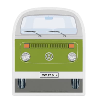 BRISA VW Collection - Volkswagen Bus T2 Camper Van Transporter Jääkaavin (Front/Green)