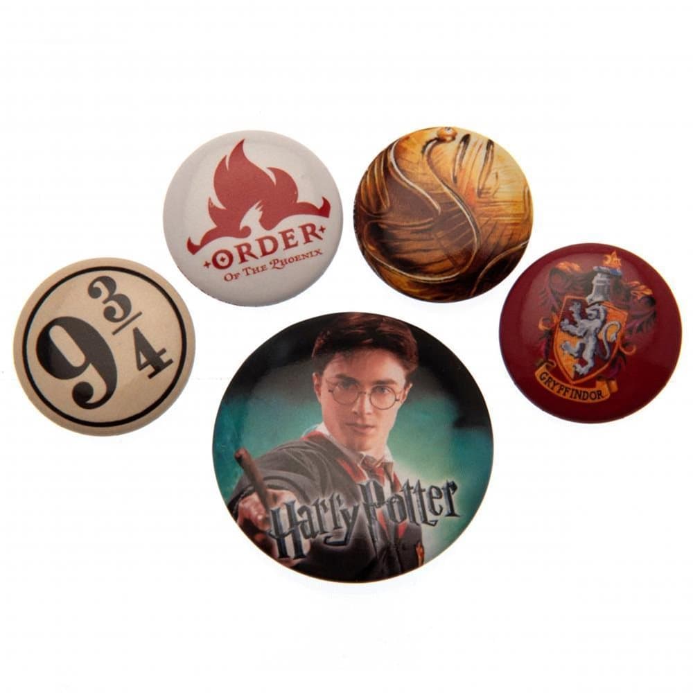 Harry Potter Button Badge Set (Pack Of 5)