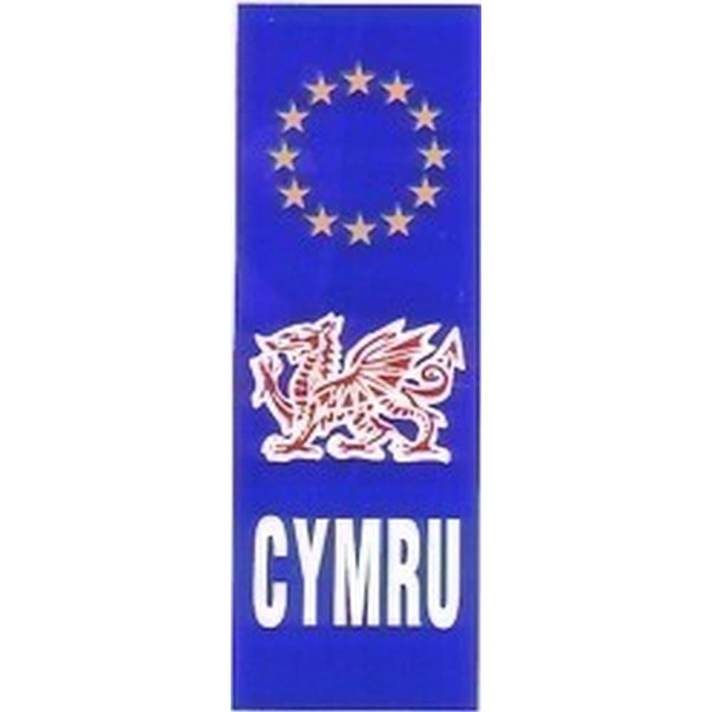 W4 Euro CYMRU/Wales Upright Plate Sticker