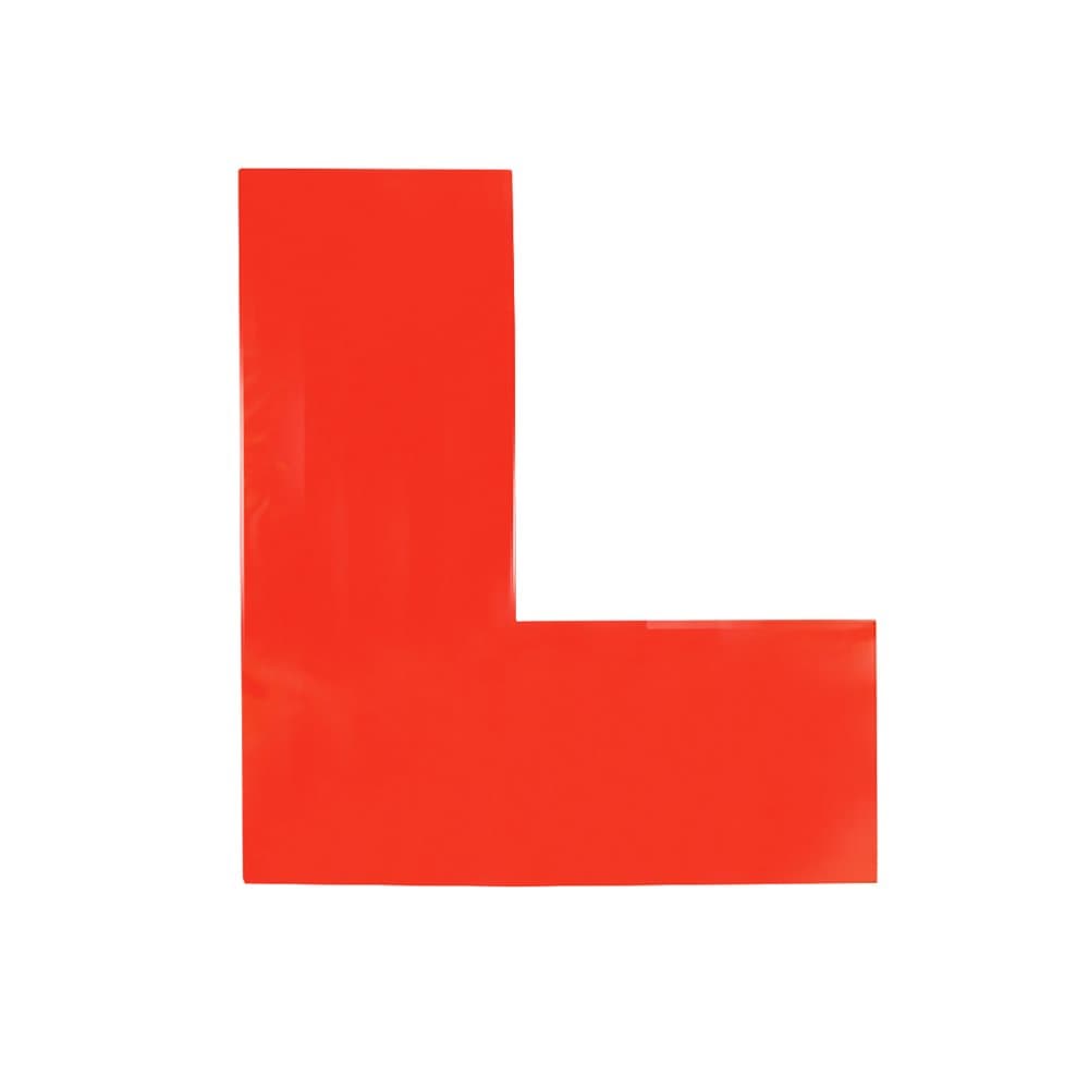 County Stationery Magnetic Red Learner Driver L Plates (Pack Of 2)