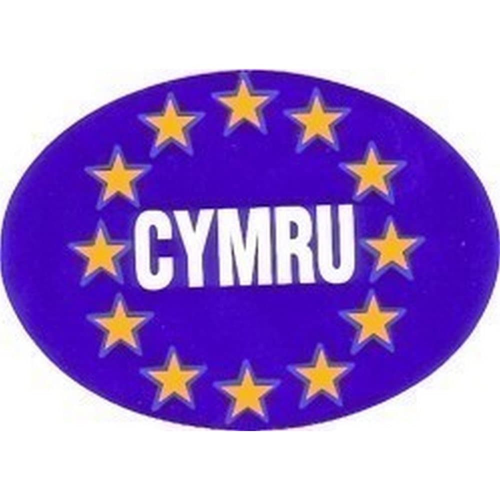 W4 Oval Euro CYMRU/Wales Sticker