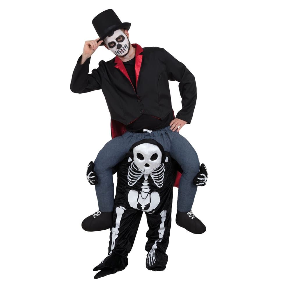 Bristol Novelty Unisex Adults Skeleton Piggy Back Costume