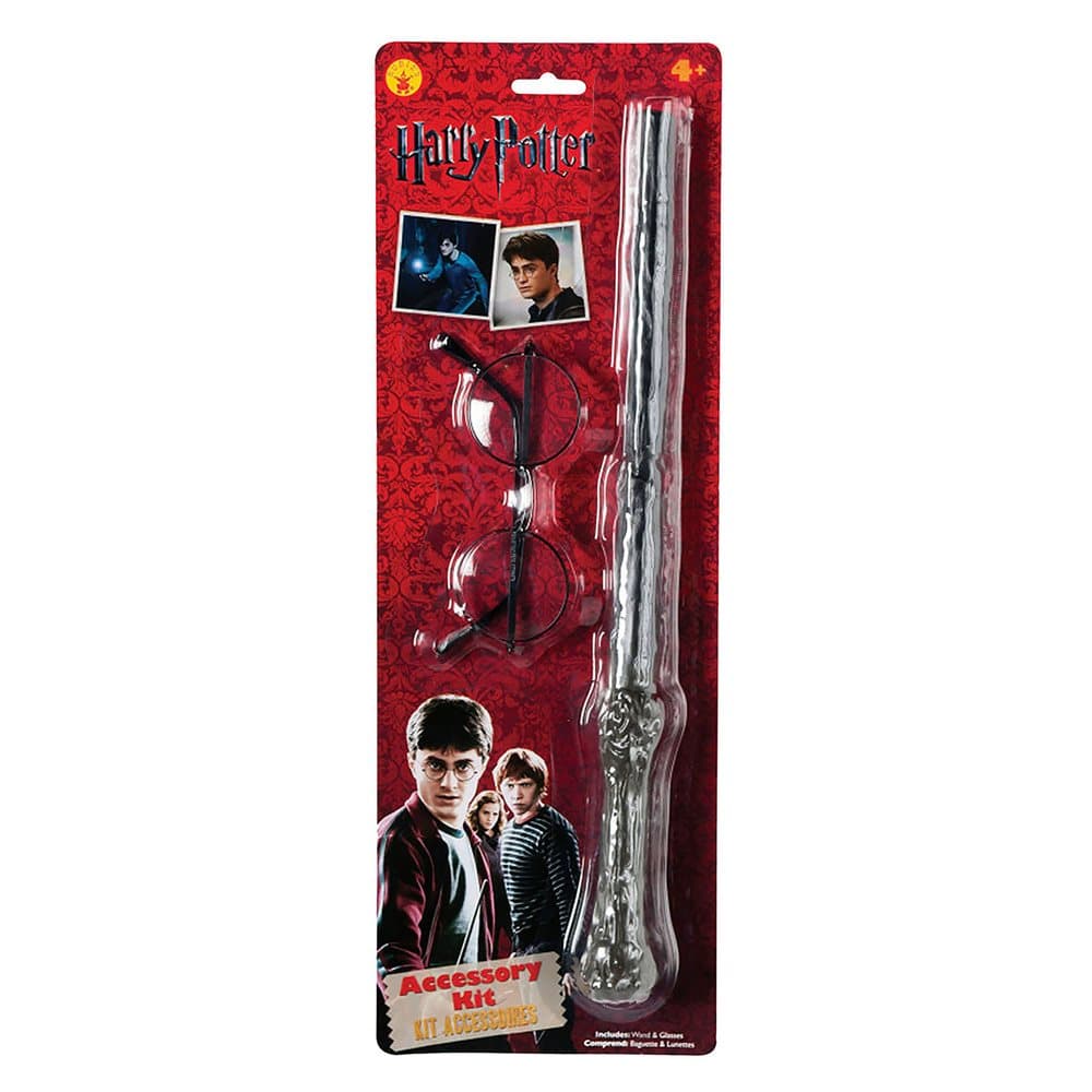 Harry Potter Childrens/Kids Wand And Glasses