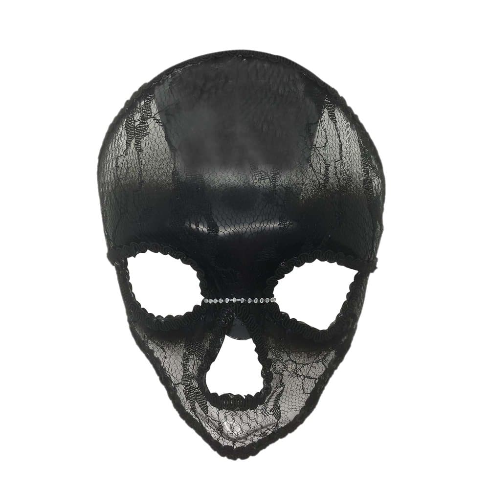 Bristol Novelty Unisex vuxen mask med spets och dödskalle för vuxna