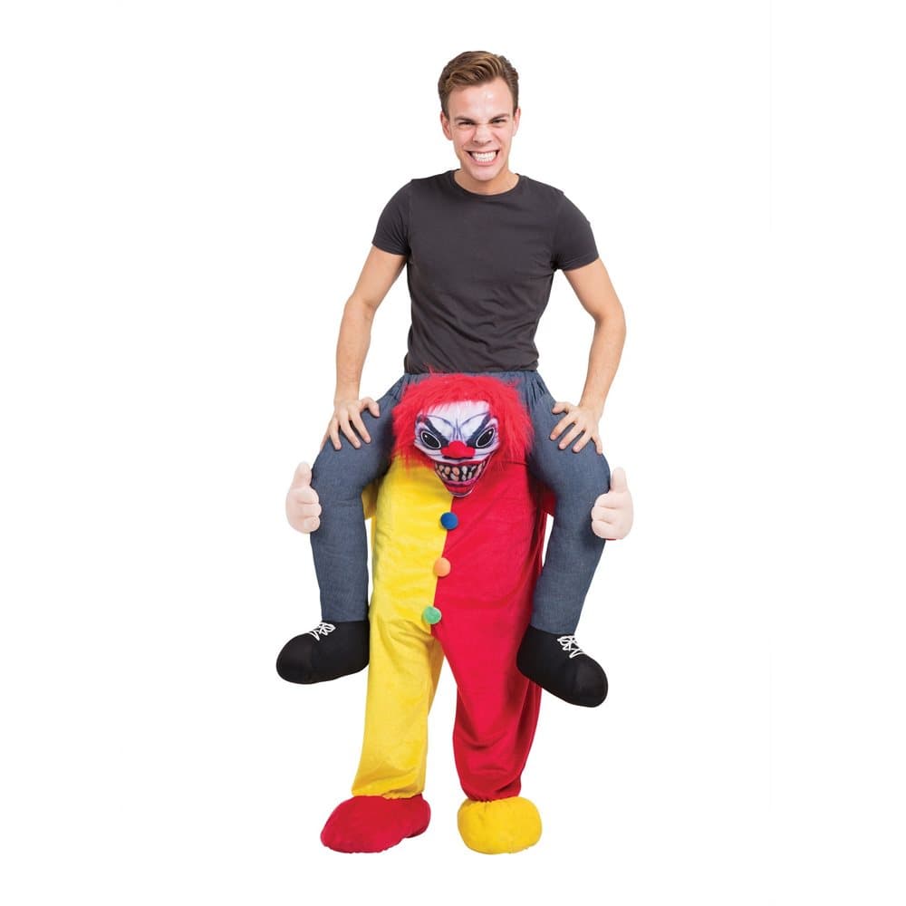 Bristol Novelty Unisex Adults Scary Clown Piggy Back Costume