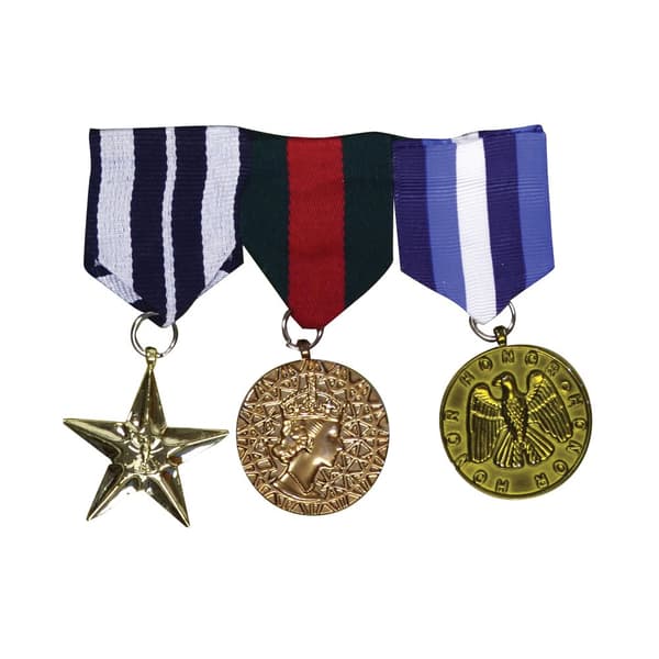 Bristol Novelty Falska militära medaljer (förpackning med 3) Multicoloured One Size