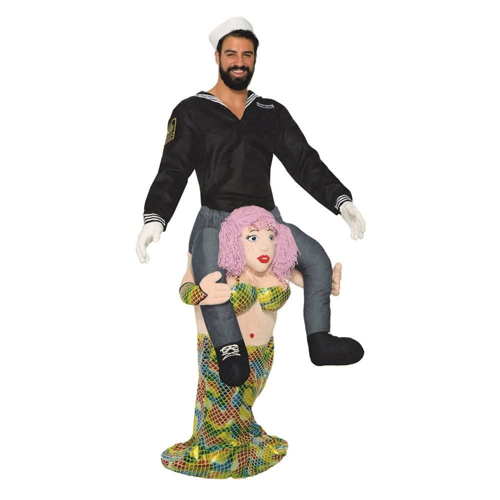 Bristol Novelty Unisex Adults Mermaid Piggy Back Costume