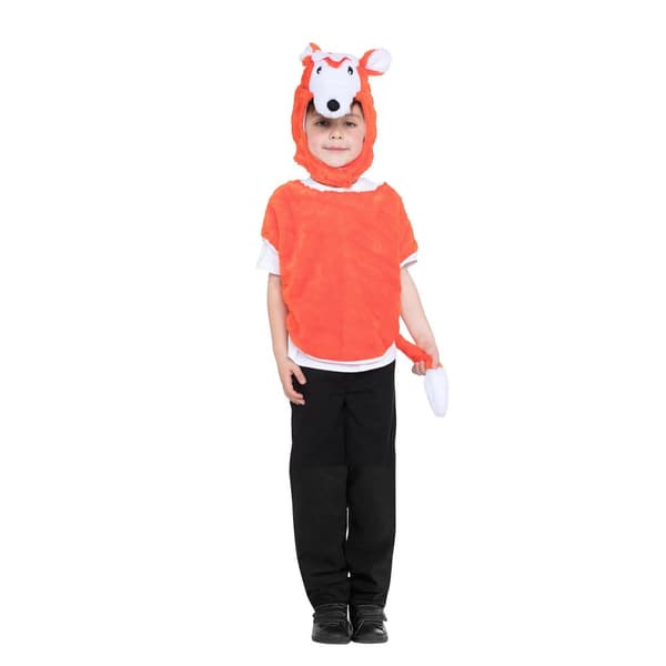 Bristol Novelty Childrens/Kids Fox Tabard Costume Orange/White One Size