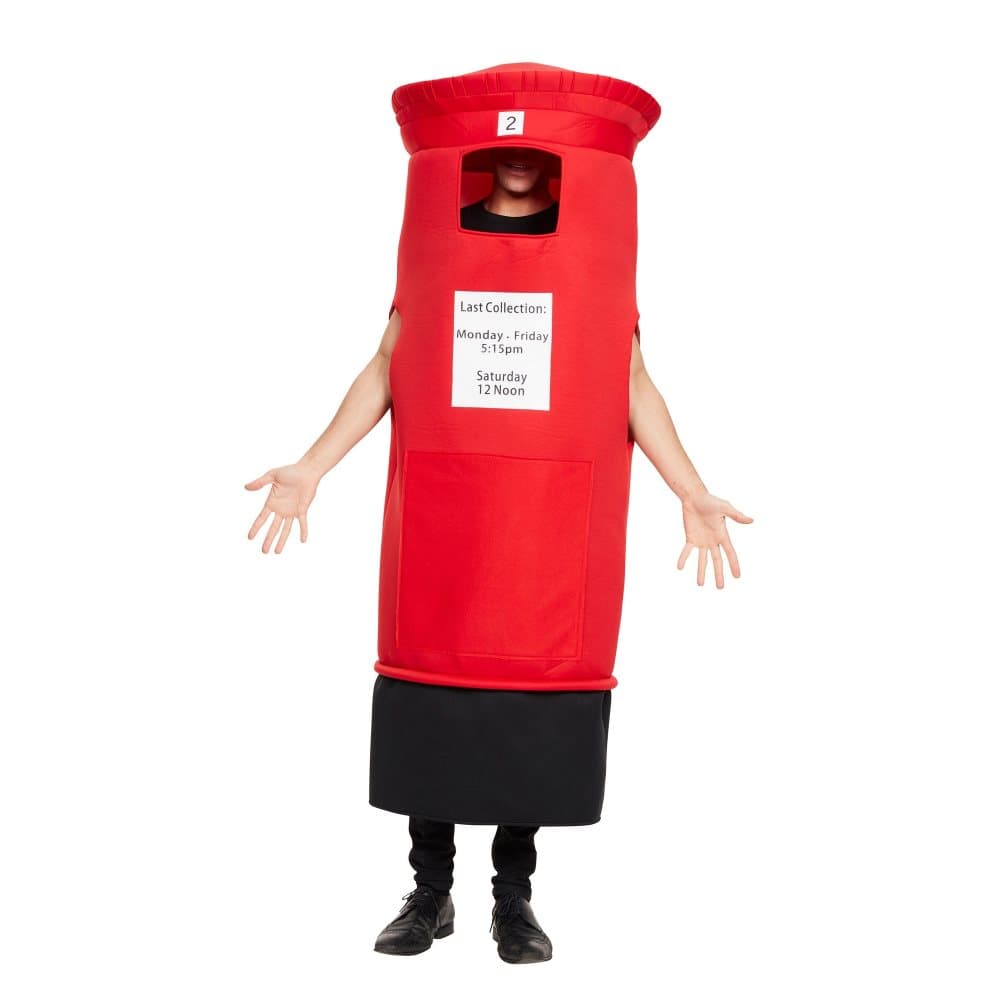 Bristol Novelty Unisex Adults Post Box Costume