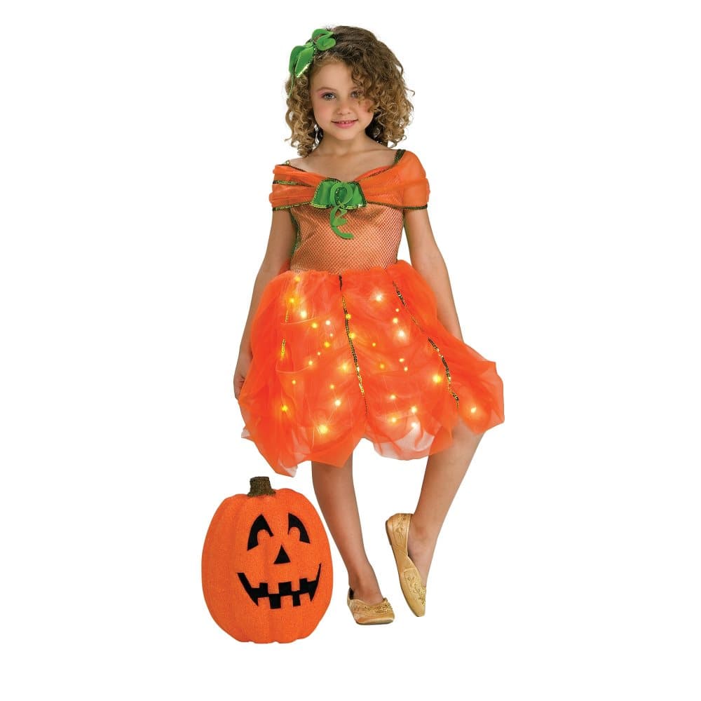 Bristol Novelty Girls Twinkle Pumpkin Costume Dress