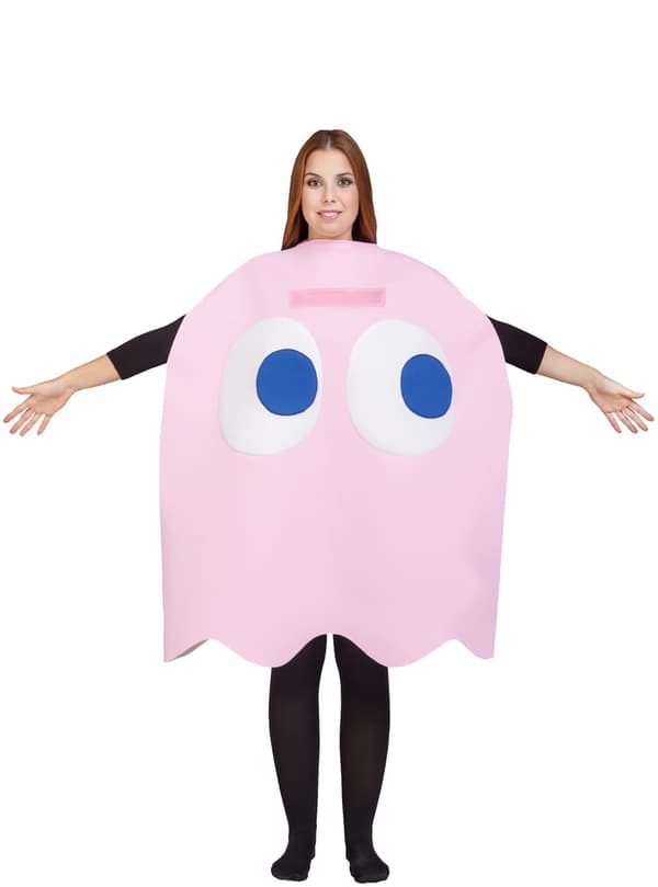 Funidelia | Pac-Man Pinky-haamu-asu VIRALLINEN naisille ja miehille ▶ Videopelit, 80-luvun, Arcade - Pinkki One size