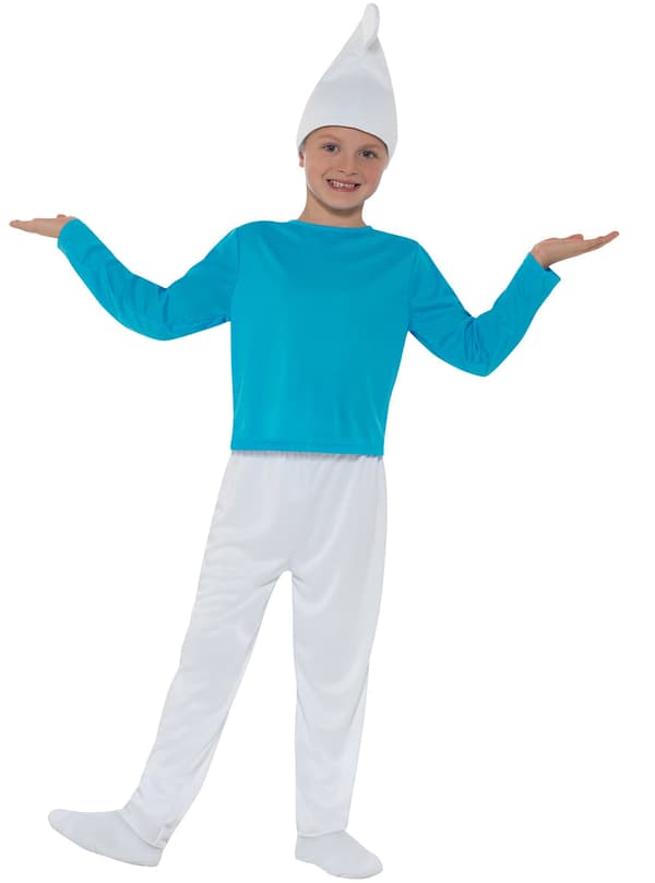 Funidelia | Smølf Kostume OFFICIELLE til piger og drenge ▶ The Smurfs, Tegneserier, Dværg - Blå 10-12 years