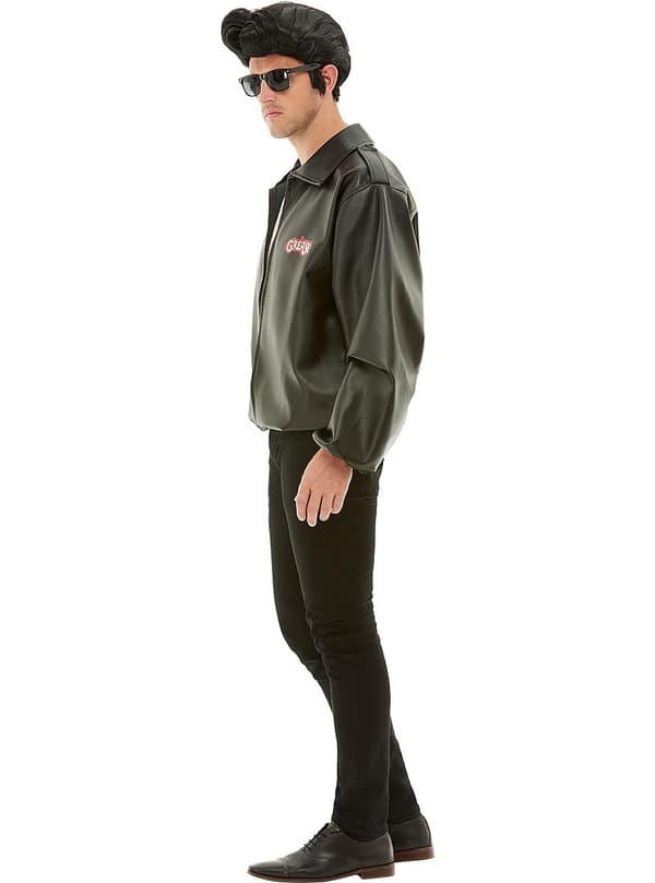 Funidelia | Grease T-Birds Jakke OFFICIELLE til mænd ▶ 50'erne, John Travolta, Grease, Årti - Sort