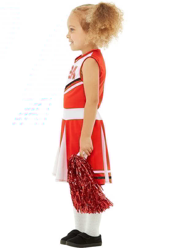 Funidelia | Cheerleader dräkt för flicka ▶ Cheerleader, Amerikansk Fotboll, Högre Skola, Yrken - Röd