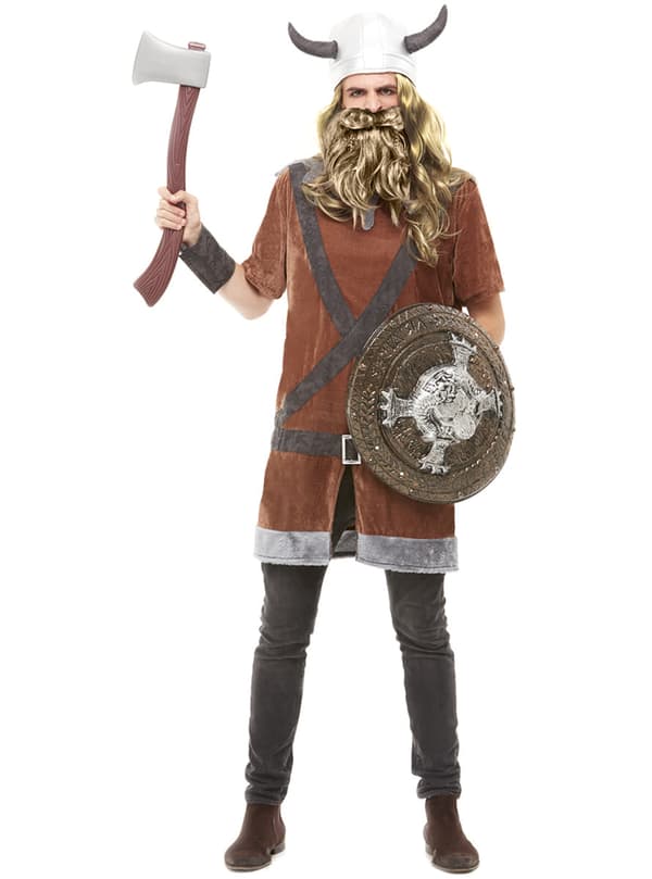 Funidelia | Viking kostume til mænd ▶ Nordisk, Valkyrier, Barbar, Vikinger - Brun