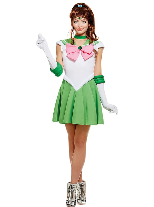 Funidelia | Sailor Jupiter-asu - Sailor Moon VIRALLINEN naisille ▶ Anime, Cosplay, Usagi Tsukino, Piirretty - Vihreä S