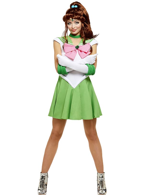 Funidelia | Sailor Jupiter Maskeraddräkt - Sailor Moon OFFICIELLA för dam ▶ Anime, Cosplay, Usagi Tsukino, Tecknad - Grön