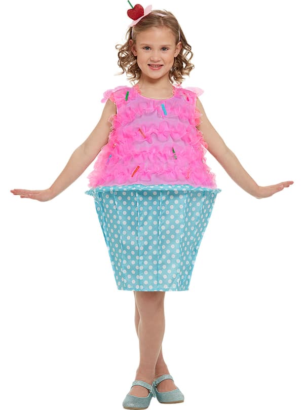 Funidelia | Cupcake kostyme til jenter ▶ Muffin, Godteri, Mat, Dessert - Rosa 4-6 years