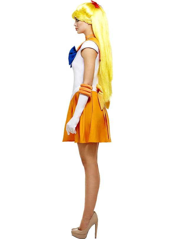 Funidelia | Sailor Venus kostyme - Sailor Moon OFFISIELL til dame ▶ Anime, Cosplay, Usagi Tsukino, Tegneserie - Oransje