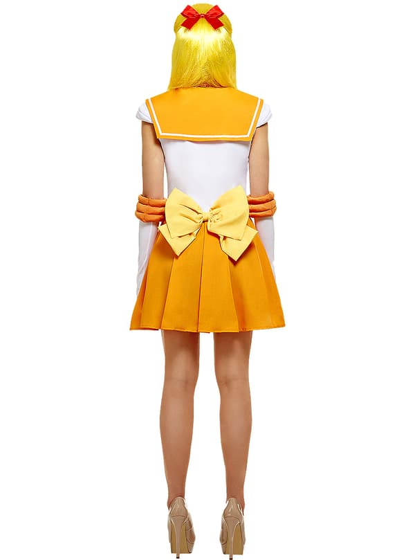 Funidelia | Sailor Venus kostyme - Sailor Moon OFFISIELL til dame ▶ Anime, Cosplay, Usagi Tsukino, Tegneserie - Oransje
