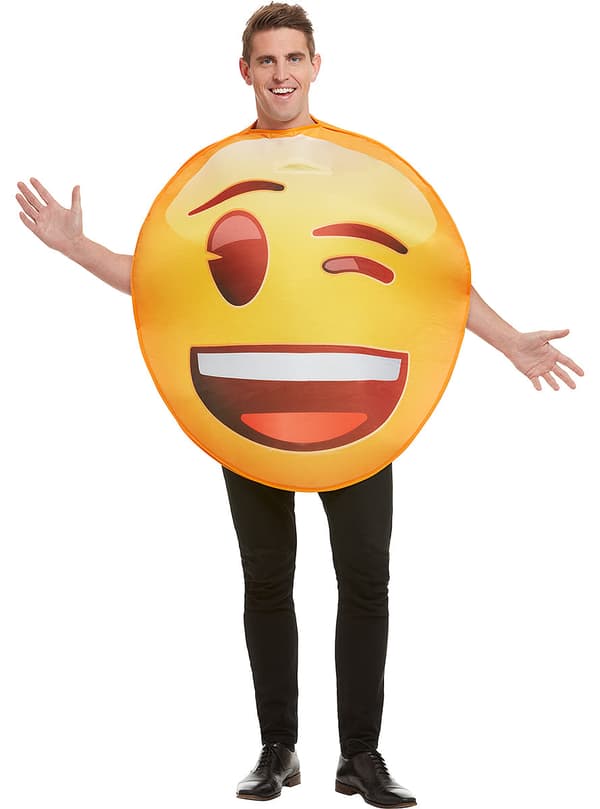 Funidelia | Emoji blink kostyme OFFISIELL til dame og mann ▶ Emotikon, Whatsapp, Original og Morsom - Gul
