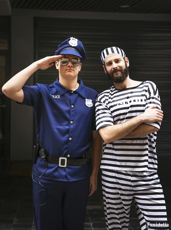 Funidelia | Politi kostume til mænd ▶ Politieagent, Politibetjent, FBI, Professioner - Blå