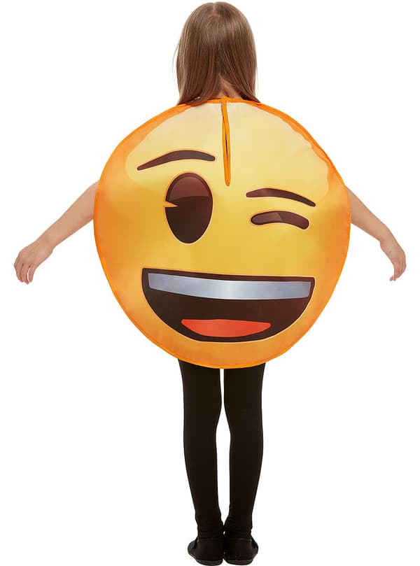 Funidelia | Emoji Maskeraddräkt blinka med ett öga OFFICIELLA för flicka och pockje ▶ Emoticon, Whatsapp, Originella och roliga - Gul