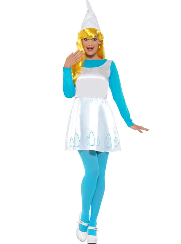 Funidelia | Smølfine Kostume OFFICIELLE til kvinder ▶ The Smurfs, Tegneserier, Smølferne, Dværg - Blå S