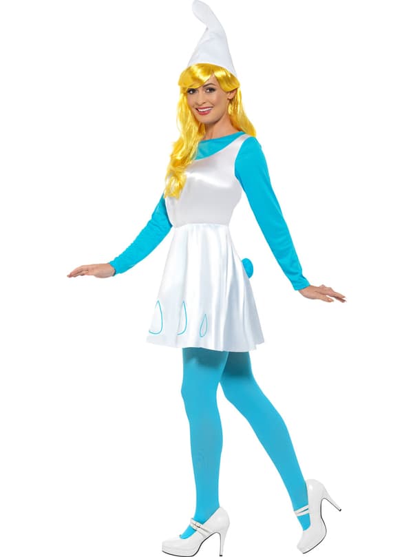 Funidelia | Smurffiina-asu VIRALLINEN naisille ▶ The Smurfs, Piirretty, Smurffit, Kääpiö - Sininen