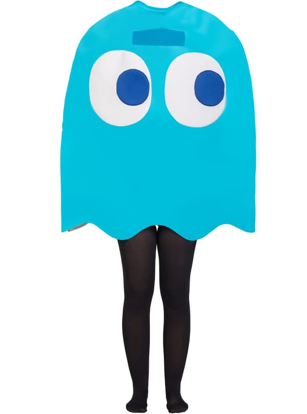 Funidelia | Spöket Inky Maskeraddräkt - Pac-Man OFFICIELLA för flicka och pockje ▶ Videospel, 80 tals, Arcade - Blå