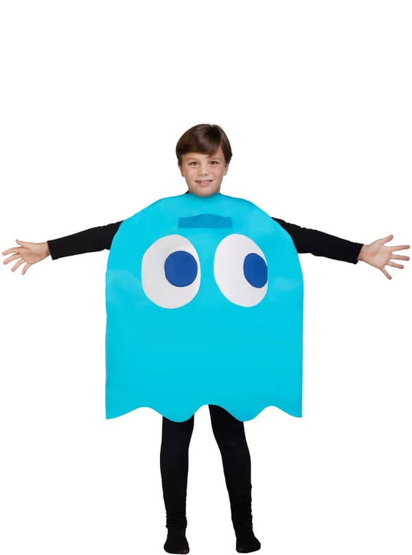 Funidelia | Spöket Inky Maskeraddräkt - Pac-Man OFFICIELLA för flicka och pockje ▶ Videospel, 80 tals, Arcade - Blå 4-10 years