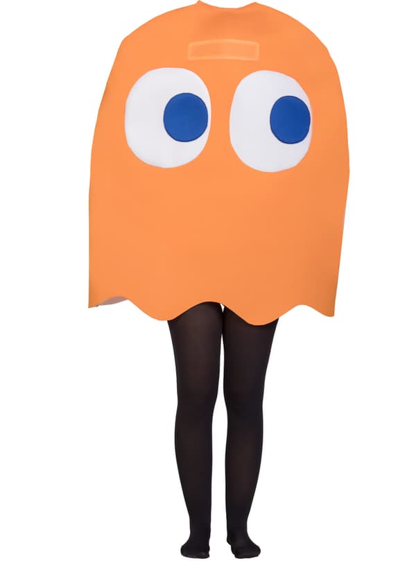Funidelia | Spöket Clyde Maskeraddräkt - Pac-Man OFFICIELLA för flicka och pockje ▶ Videospel, 80 tals, Arcade - Orange