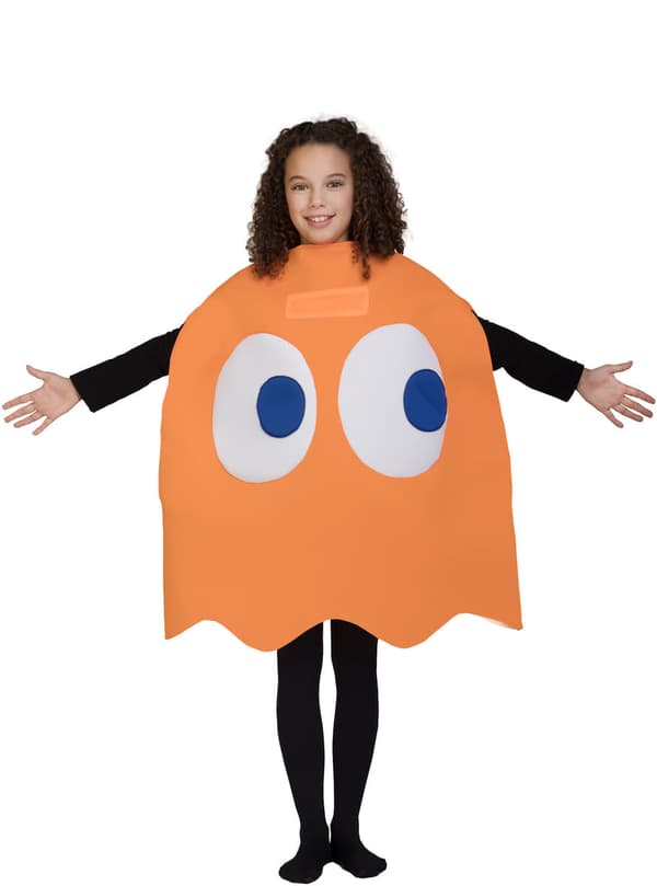 Funidelia | Spöket Clyde Maskeraddräkt - Pac-Man OFFICIELLA för flicka och pockje ▶ Videospel, 80 tals, Arcade - Orange 4-10 years
