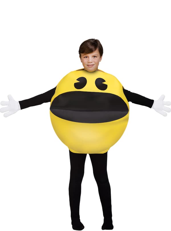 Funidelia | Pac-Man Maskeraddräkt OFFICIELLA för flicka och pockje ▶ Videospel, 80 tals, Arcade - Gul 4-10 years