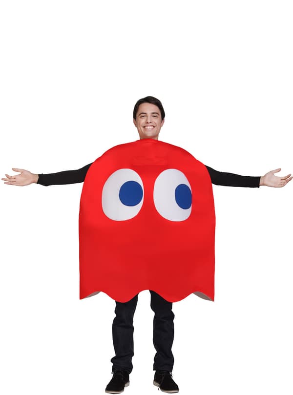 Funidelia | Spöket Blinky Maskeraddräkt - Pac-Man OFFICIELLA för dam och herr ▶ Videospel, 80 tals, Arcade - Röd
