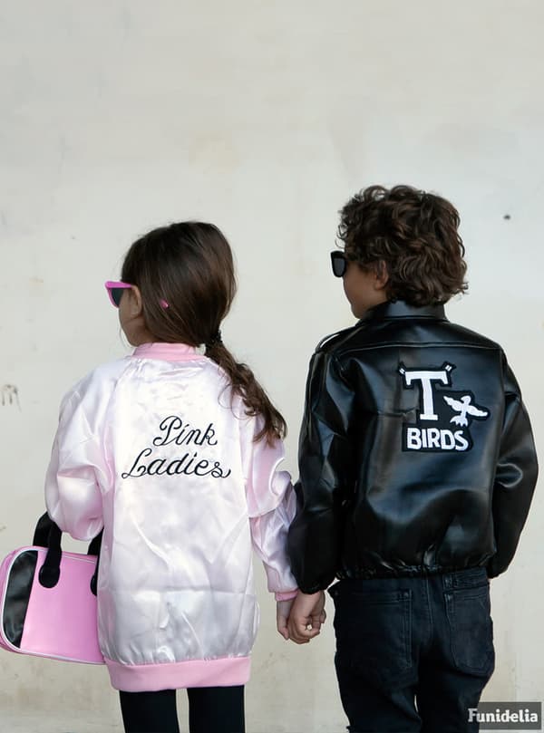 Funidelia | Pink ladies jacka - Grease Maskeraddräkt OFFICIELLA för flicka ▶ 50 tals: Rock & Roll, Sandy, Grease, Filmer & Serier - Rosa