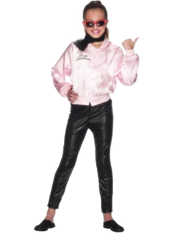 Funidelia | Pink ladies jacka - Grease Maskeraddräkt OFFICIELLA för flicka ▶ 50 tals: Rock & Roll, Sandy, Grease, Filmer & Serier - Rosa 4-6 years