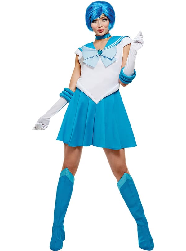 Funidelia | Sailor Mercury Kostume - Sailor Moon OFFICIELLE til kvinder ▶ Anime, Cosplay, Usagi Tsukino, Tegneserier - Blå XS
