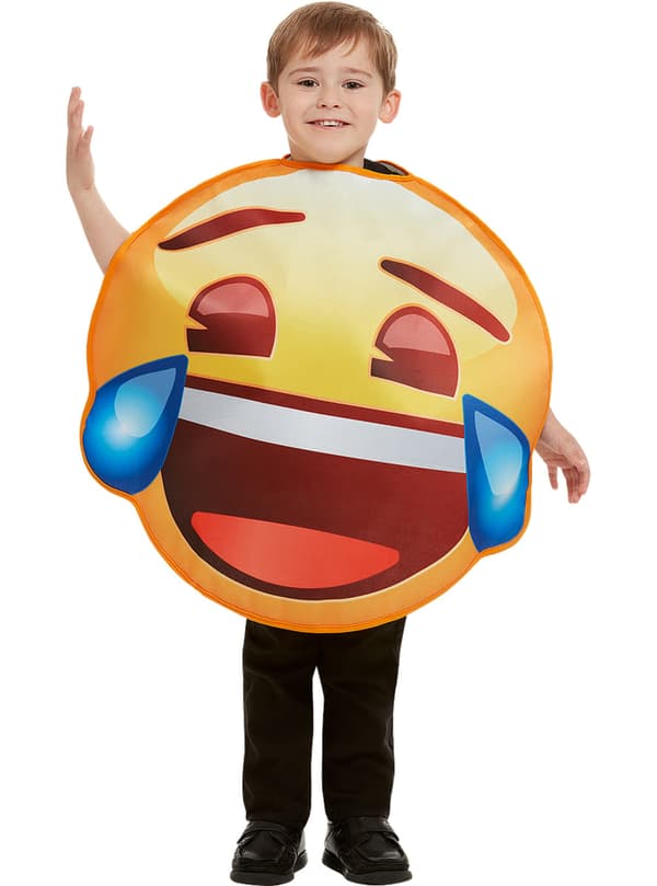 Funidelia | Kyynelehtivä hymy emoji -asu VIRALLINEN tytöille ja pojille ▶ Hymiö, Whatsapp, Omaperäiset ja hauskat - Keltainen 6-12 years