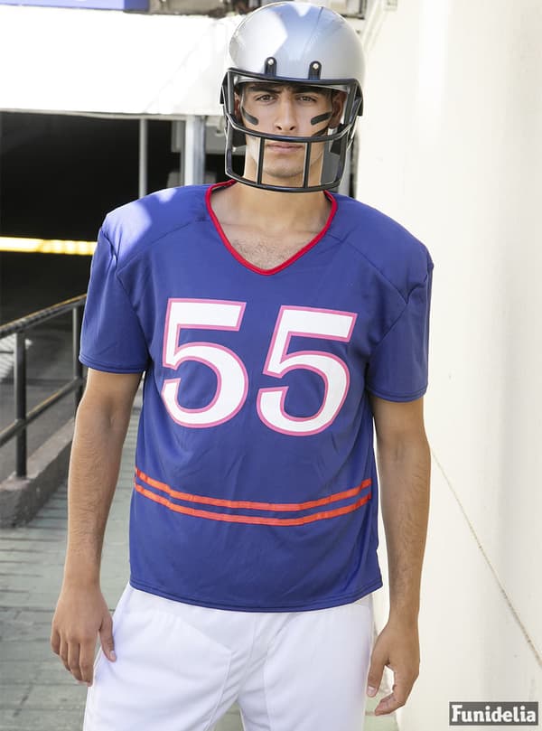 Funidelia | Amerikansk Fodbold kostume til mænd ▶ Rugby, Quarterback, Amerikansk Fodbold, Professioner - Blå