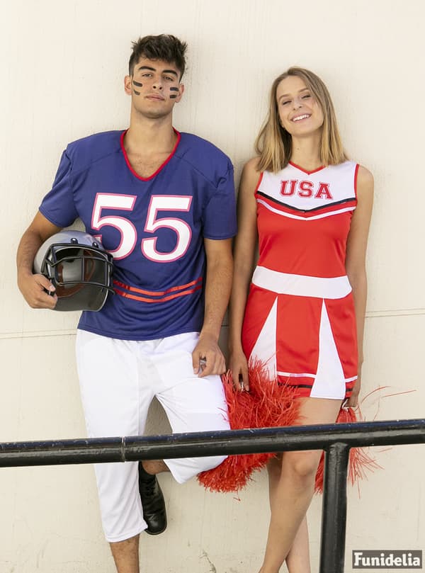 Funidelia | Amerikansk Fodbold kostume til mænd ▶ Rugby, Quarterback, Amerikansk Fodbold, Professioner - Blå
