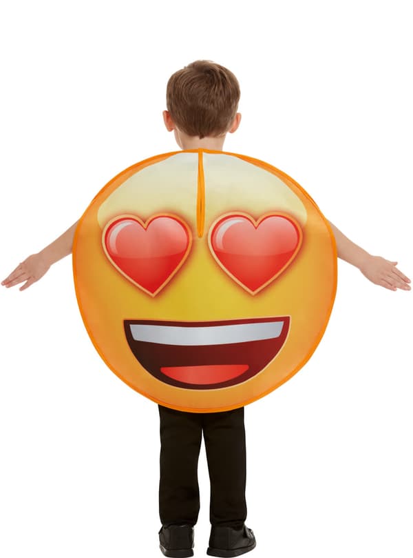 Funidelia | Emoji smil med hjerteøyne kostyme OFFISIELL til jenter og gutter ▶ Emotikon, Whatsapp, Original og Morsom - Gul